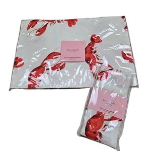 Kate Spade Lobster Fete Set Of 4 Napkins, And Set Of 4 Placements
